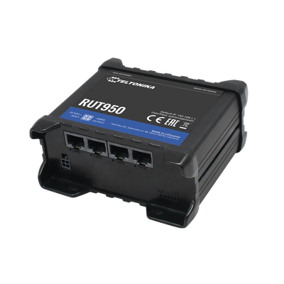 TELTONIKA Router LTE dual SIM, 4 puertos Ethernet, conectorizado, Bandas B1, B2, B3, B4, B5, B7, B8, B28 MOD: RUT950