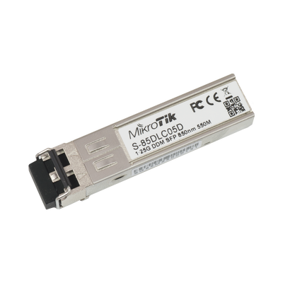 MIKROTIK Transceptor MiniGbic SFP 1.25G LC Duplex para fibra Multi Modo 550mts MOD: S-85DLC05D