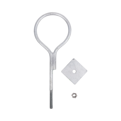 SYSCOM TOWERS Ancla con Aro, largo: 40 cm. de 1/2" de espesor para Losa o Pared. Galvanizado por Inmersión. MOD: SAP-01-SG