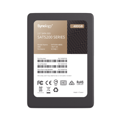 SYNOLOGY 480 GB SSD , diseñada para Synology NAS MOD: SAT5200480G
