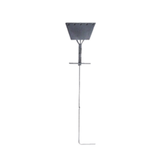 SYSCOM TOWERS Ancla de Piso Tipo Paleta 5 Orificios para Retenida. Placa: 3/4", Redondo: 1", Altura: 210 cm. Galv. Inmersión. MOD: SAZ-90G