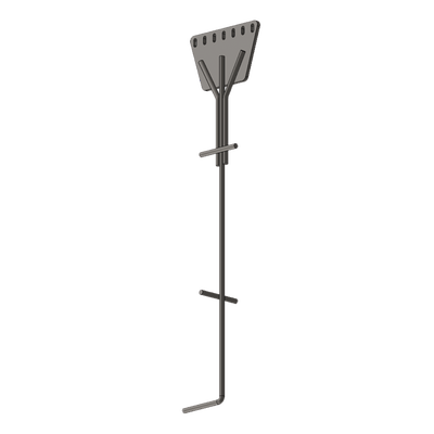 SYSCOM TOWERS Ancla de Piso Tipo Paleta 7 Orificios para Retenida. Placa: 3/4", Redondo: 1", Altura: 210 cm. Galv. Inmersión. MOD: SAZ-90G-7R