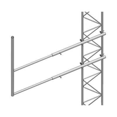 SYSCOM TOWERS Brazo tipo "F", para tramos STZ-45, galvanizado por electrólisis. MOD: SBL-45
