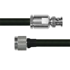 EPCOM INDUSTRIAL Cable Coaxial RG-214/U de 110 cm, en 50 Ohm, 0.425", CD-4 GHz, con Conectores BNC Macho a N Macho. MOD: SBNC-214-N-110