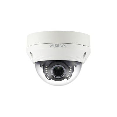 Hanwha Techwin Wisenet Cámara Domo AHD/CVBS Híbrida Antivandálica 1080p / Lente Varifocal 3.2 a 10mm / IR 30M / DWDR / IP66 MOD: SCV-6085R