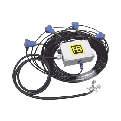 RBTEC SEISMO/Sistema de Seguridad Perimetral/ Instalación SUBTERRANEA/ 4 Detectores y hasta 40 metros de protección/ Salida de contacto seco / Caja IP67 / Incluye Software de Calibración / Integrable a un sistema de alarma MOD: SEISMODRC4