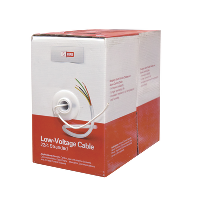 SFIRE Cable 100% Cobre INDUSTRIAL/ 4x22 AWG/ de color blanco / 305m / para aplicaciones en sistemas de Intrusión / Control de Acceso y TV Porteros MOD: SF-22-04