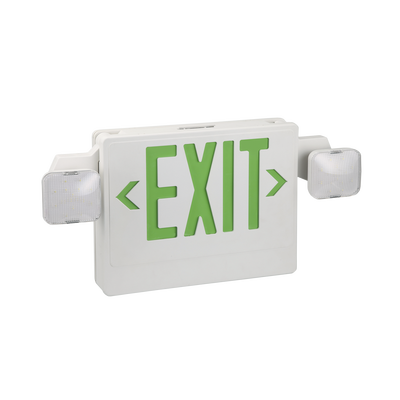 SFIRE Señal de salida luminosa con batería y lámparas de emergencia, color verde MOD: SF-801LG1