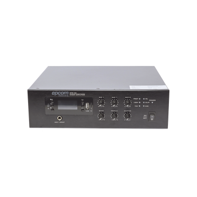EPCOM PROAUDIO Mini Amplificador de Audio Mezclador | 120W RMS | Sistema 70/100V | MP3 | Tuner | Bluetooth | Musica ambiental y Voceo MOD: SF-B120