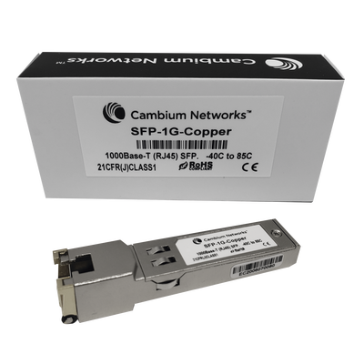 CAMBIUM NETWORKS Transceptor MiniGbic SFP, 1 Gbps, Ethernet 10/100/1000 (RJ45) MOD: SFP-1G-COPPER