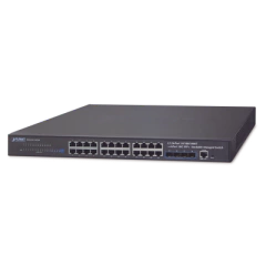 PLANET Switch Administrable Capa 3, 24-Puertos 10/100/1000T + 4-Puertos 10G SFP+, Apilable MOD: SGS-6341-24T4X