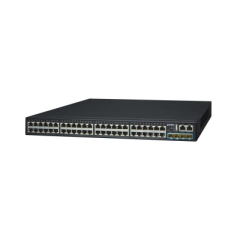 PLANET Switch Administrable Stackeable Capa 3, 48 Puertos 10/100/1000T, 4 Puertos 10G SFP+ MOD: SGS-6341-48T4X