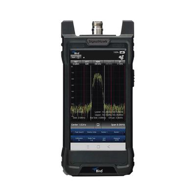 BIRD TECHNOLOGIES Analizador de Espectro Portátil SIGNAL HAWK, 9 KHz a 6 GHz, Incluye Estuches de uso Rudo y Ligero, Batería Li-Ion, Adaptador 12V, Lápiz Táctil, Adaptador USB-C a USB-A, Manual de Instrucción. MOD: SH-60S-TC