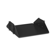 SIEMON Charola Doble Para Soportar Equipo en Racks de 432 mm de Profundidad, de 19in, 3UR, Color Negro MOD: SH-D19-01