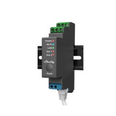 SHELLY Relevador / Interruptor WIFI/ Industrial y residencial inteligente / Hasta 16A / Soporta Google /Alexa / Nube P2P y control Local / 2 canales y puerto ethernet MOD: SHELLYPRO2