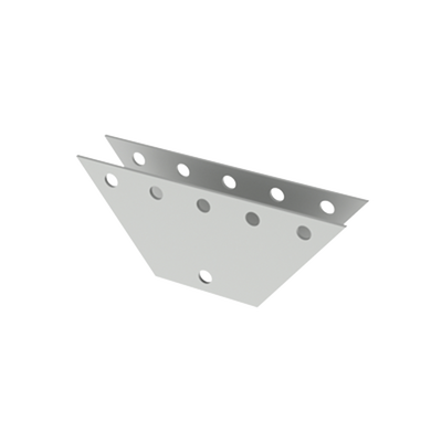 SYSCOM TOWERS Par de Placas Igualadoras para 5 Orificios. Galvanizado por Inmersión en Caliente. 20 x 20 x 50 cm. MOD: SJP-5G