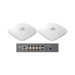 CAMBIUM NETWORKS Starter Kit Wi-Fi Empresarial de 2 Access Point XV2-2X y 1 Switch PoE EX1010P MOD: SKIT-CNPILOT-W6