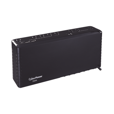 CYBERPOWER UPS de 750 VA/375 W, Topología Standby, Entrada 120 Vca NEMA 5-15P, de Escritorio, Con 8 Tomas NEMA 5-15R MOD: SL750U