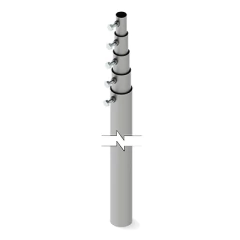 SYSCOM TOWERS Mástil telescópico de 15 m (49.2 ft) Compuesto por 5 Secciones Concéntricas (requiere accesorios de instalación) MOD: SLM-15