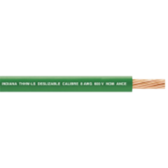 INDIANA Cable Eléctrico de Cobre Recubierto THW-LS Calibre 14 AWG 19 Hilos Color Verde (100 metro) MOD: SLY-312-GRN/100