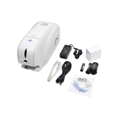 IDP kit impresora de tarjetas PVC/ Una Cara / Incluye Cinta Full Color, Software, 100 tarjetas PVC, Kit limpieza MOD: SMART30-SK