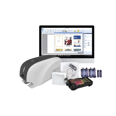 IDP Kit Impresora tarjetas PVC /Doble Cara /incluye: 2 x Ribbon, 100 Tarjetas PVC, Software, Kit Limpieza MOD: SMART31DK