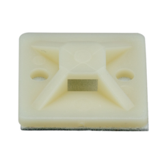 PANDUIT Montaje-Sujetador Adhesivo de 4 Vías de 3/4" x 3/4" x 1/4", Color Natural, Nylon 6.6 Retardante de Llamas V-2, Paquete de 100pz MOD: SMP12A-C