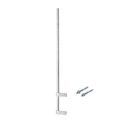 SYSCOM TOWERS Mástil Liviano de Pared de 1.5 m (Diam. 1-1/4") con Cejas de Fijación Soldadas, ¡No se gira! Incluye Taquetes para instalación. SMRP-150-CF