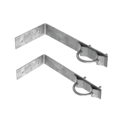 SYSCOM TOWERS Juego de 2 Herrajes de Pared para Sujeción de Mástil (1-1/4" a 2") MOD: SMR-PH