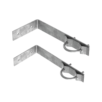 SYSCOM TOWERS Juego de 2 Herrajes de Pared para Sujeción de Mástil (1-1/4" a 2") MOD: SMR-PH