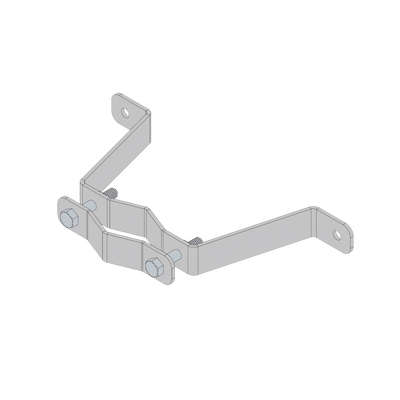 SYSCOM TOWERS Herraje de Pared Liviano (1 pza) para Sujeción de Mástil 1" a 1-3/4". MOD: SMRP-HL1