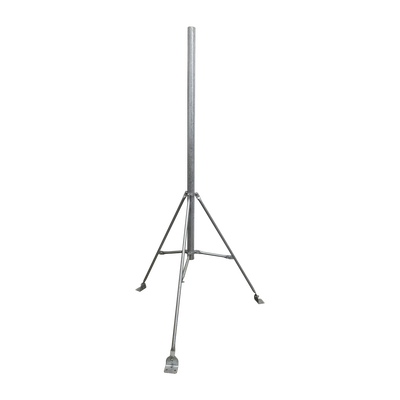 SYSCOM TOWERS Mástil de 2" x 1.5 metros con Tripie para Instalación en losa. Acero Galvanizado en Caliente. MOD: SM-TR1.5