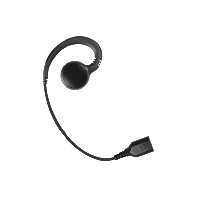 PRYME Auricular giratorio con gancho en forma de "G" con cable de fibra trenzada y conector SNAP. Requiere micrófono de solapa de 1 o 2 hilos de la Serie SNAP. MOD: SNP-GH