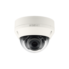 Hanwha Techwin Wisenet Cámara IP Tipo Domo Antivandálica 2MP / Lente Varifocal 2.8-12mm / IR 20M / dWDR / IP66 MOD: SNV-L6083R