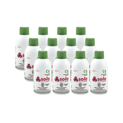 SDI Paquete de 12 latas de gas genuino de monóxido de carbono CO de uso manual o en dispensadores SOLO-330/SOLO-332 SOLOC6-PK