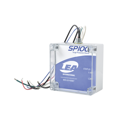 LEA International Supresor de Transitorios/Picos Para 120/240 Vac de Fase Partida de 100 KA de Capacidad Por Fase en Gabinete NEMA 4 MOD: SP-100-120/240-SP