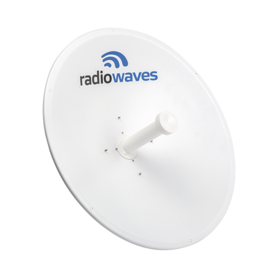 RADIOWAVES Antena de alto desempeño, Dimensiones (2 ft), Ganancia de 29 dBi, 5.25-5.85 GHz, Conectores N-hembra, Fácil instalación, Preensamblada, Montaje incluido MOD: SPD2-5.2NS