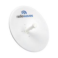 RADIOWAVES Antena Direccional de alto desempeño, Dimensiones (2 ft), Ganancia de 29 dBi, 5.9-6.4 GHz, Conectores N-hembra, Montaje incluido MOD: SPD2-5.9NS