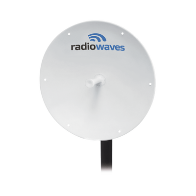RADIOWAVES Antena Direccional, Dimensiones (3 ft), Ganancia 33 dBi, 4.9 - 6 GHz, 2 Conectores N-hembra, Incluye montaje. MOD: SPD3-5WNS