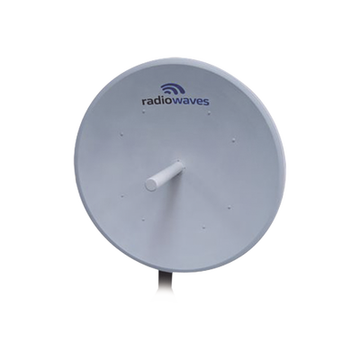 RADIOWAVES Antena direccional, Dimensiones (4 ft), 4.4 - 5 GHz, 2 Conectores N-hembra, Ganancia 33dBi, Montaje incluido MOD: SPD4-4.7NS