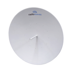 RADIOWAVES Antena direccional, Dimensiones (6 ft), 4.9 - 6 GHz, 2 conectores N-hembra, Ganancia de 38 dBi, Montaje incluido MOD: SPD6-5WNS