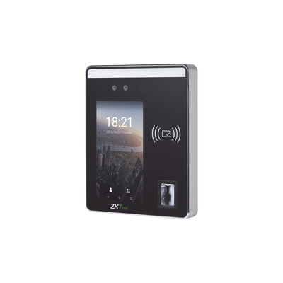 ZKTECO Terminal de reconocimiento facial de alta velocidad 6,000 rostros / 10,000 huellas / Tarjeta de proximidad / Pantalla táctil de 5 pulgadas MOD: SPEED-FACE-H5
