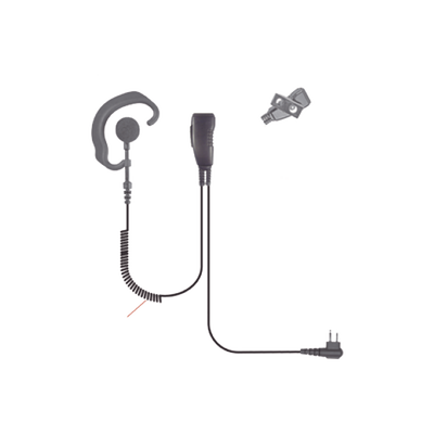 PRYME Micrófono de solapa de gancho suave para radios HYT TC-508, TC-518, TC-580, TC-610, TC-620, TC-700/EX, PD502, PD562, PD-400 Series MOD: SPM-300EB-H3