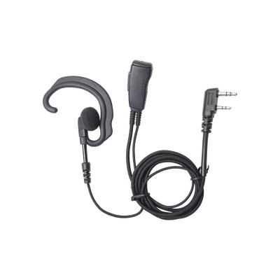 PRYME Micrófono Audífono de Solapa Estilo Gancho / CABLE FIBRA TRENZADA KEVLAR ULTRA RESISTENTE Para KENWOOD Serie G/3230/2102G/2202L/2212L/2170/2360/2302/2312/2000/2402/NX220/NX240/TKD240 MOD: SPM-301-E-BF