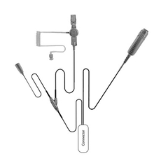 PRYME MICRÓFONO - AUDÍFONO DE SOLAPA DE 3 CABLES P/ VERTEX VX-10/ VX-300/ VX-400/ VX-110/ 1R/ VXF-1/ FT-10R. MOD: SPM-3302
