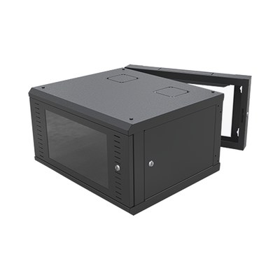 LINKEDPRO BY EPCOM Gabinete Abatible de Pared (Con Marco Trasero) con Rack 19" de 6 Unidades. Ventana de Cristal Templado. MOD: SR-1906-GAP-V4
