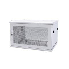 LINKEDPRO BY EPCOM Gabinete de Pared Fijo, Puerta Perforada, Rack 19" de 6 UR (600 x 355 x 523 mm)(An x Al x Prof.) Color Blanco MOD: SR-19-06-GFPS-VW