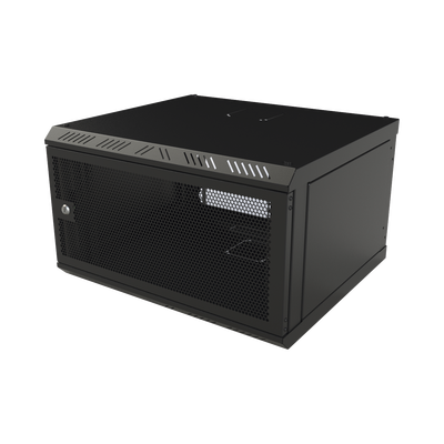 LINKEDPRO BY EPCOM Gabinete con Puerta Ventilada para Montaje en Pared Cuerpo Fijo con Rack 19" de 6 Unidades. MOD: SR-1906-GFPV