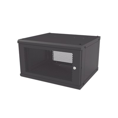 LINKEDPRO BY EPCOM Gabinete de Pared Fijo, Puerta Perforada, Rack 19" de 6 UR (600 x 355 x 523 mm)(An x Al x Prof.) MOD: SR-1906-GFP-VR2