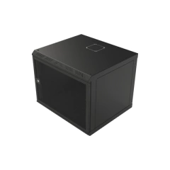 LINKEDPRO BY EPCOM Gabinete con Puerta Ventilada para Montaje en Pared Cuerpo Fijo con Rack 19" de 9 Unidades. MOD: SR-1909-GFPV